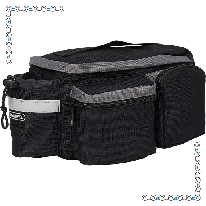 eBike Black and Grey Canvas Rear Cargo Bag for ebike - Accessories - eBike Super Shop