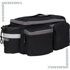 eBike Black and Grey Canvas Rear Cargo Bag for ebike