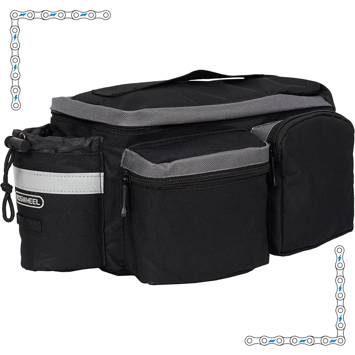eBike Black and Grey Canvas Rear Cargo Bag for ebike - Accessories - EBIKE|ACCES|0449 eBike Super Shop