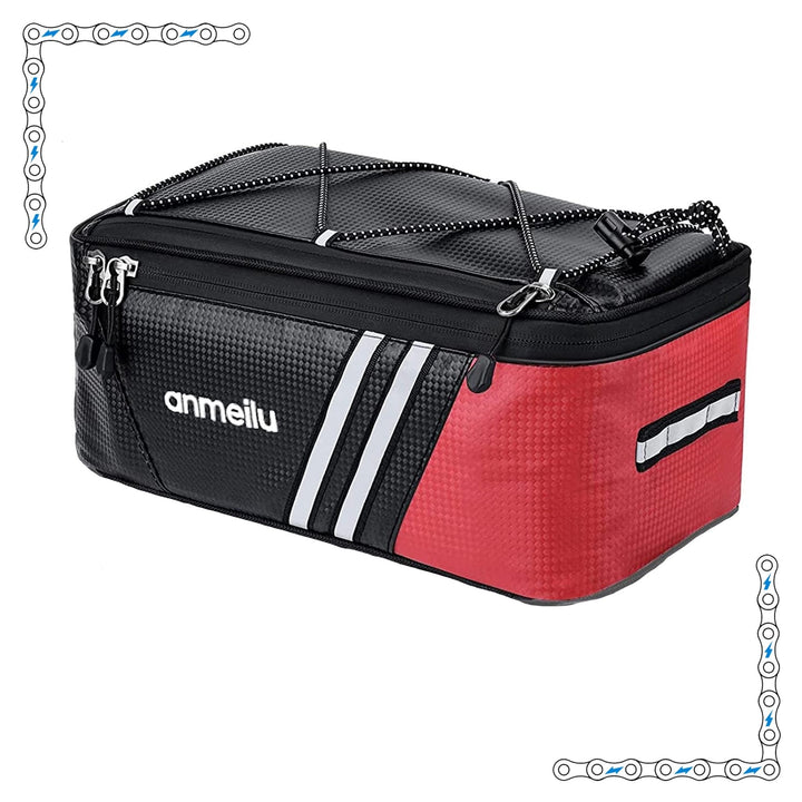 eBike Black and Red Rear Cargo Bag for ebike - Accessories - eBike Super Shop