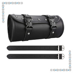 eBike Black Leather Rounded Studded Bar Bag for ebike