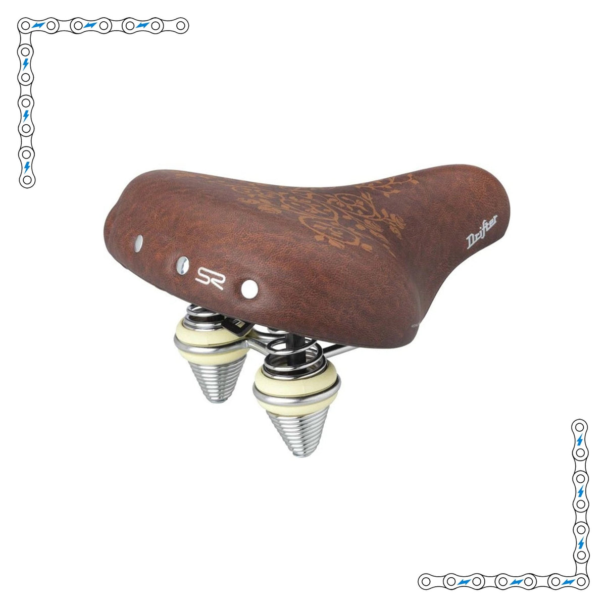 eBike Brown Floral Gel Seat for Ebike - Accessories - EBIKE|ACCES|0456 eBike Super Shop