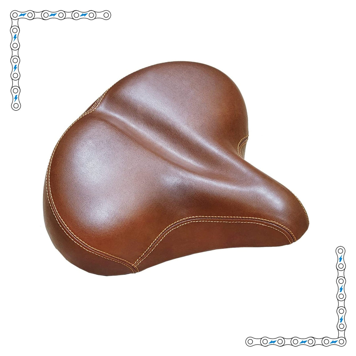 eBike Brown Smooth Leather Couch Seat for Ebike - Parts - EBIKE|ACCES|0462 eBike Super Shop