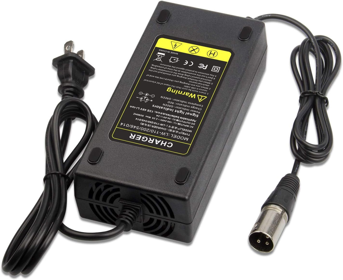 Ebike Charger 48V 3 Pin XLR 3 Amp Fast Charger for Electric Bike - Parts - 210000000852 eBike Super Shop