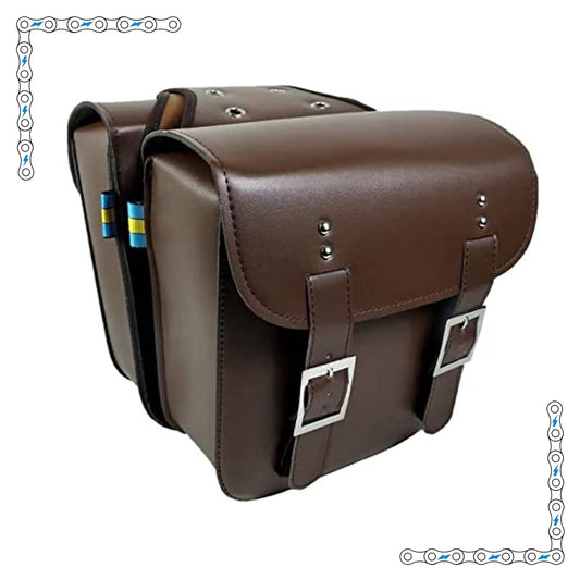 eBike Dark Brown Leather Saddle Bags for ebike - Accessories - EBIKE|ACCES|0422 eBike Super Shop