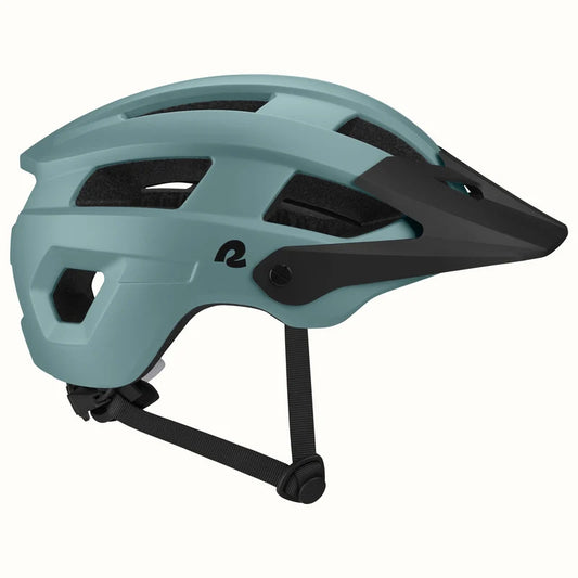 Matte evergreen Retrospec Rowan mountain bike helmet for eBikes, side view, product image