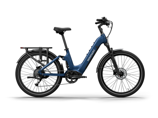 Himiway A7 eBike in Midnight Blue, side view, displayed against a plain background