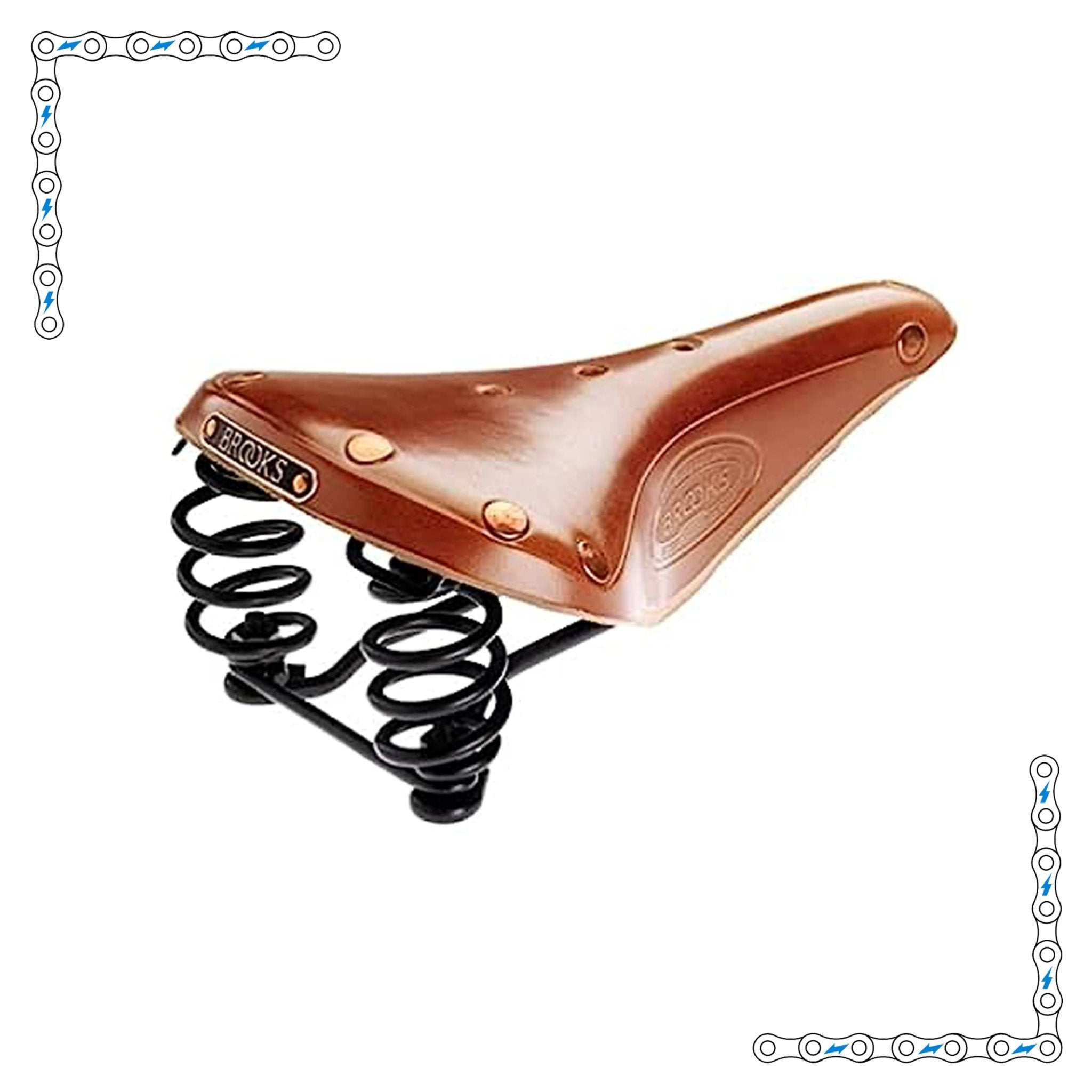 eBike Honey Brown Leather Brooks Saddle for Ebike - eBike Super Shop