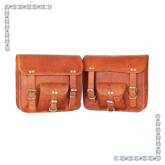 eBike Honey Leather Vintage Saddle Bags for ebike - Accessories - EBIKE|ACCES|0420 eBike Super Shop