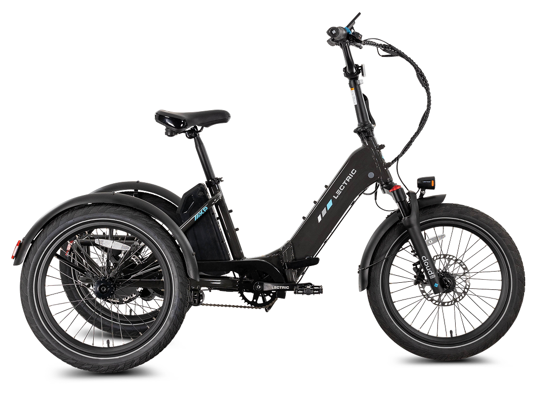 Lectric XP Trike2 electric tricycle in Tempest Gray, right side view