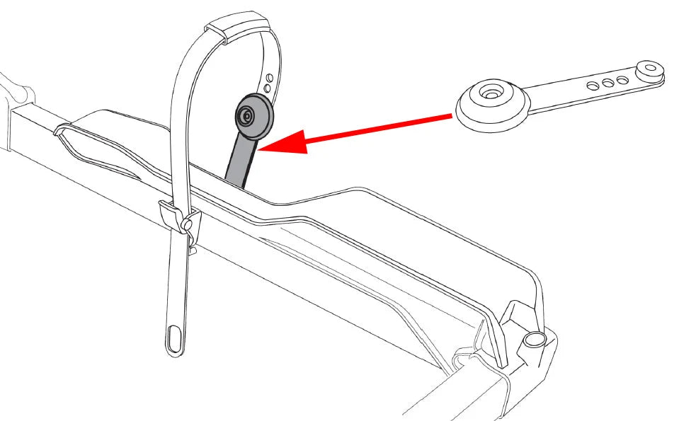 A black ratchet strap extension kit for eBike rack accessories, including a ratchet mechanism and durable strap, displayed on a white background.