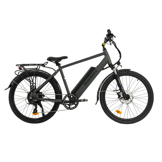 Antracit-colored eBike Revi Oasis.2 electric bicycle, side view, against a plain background