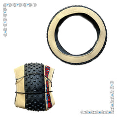 eBike Tires 20" x 4" Tan Wall Knobby for Fat Tire Electric Bike