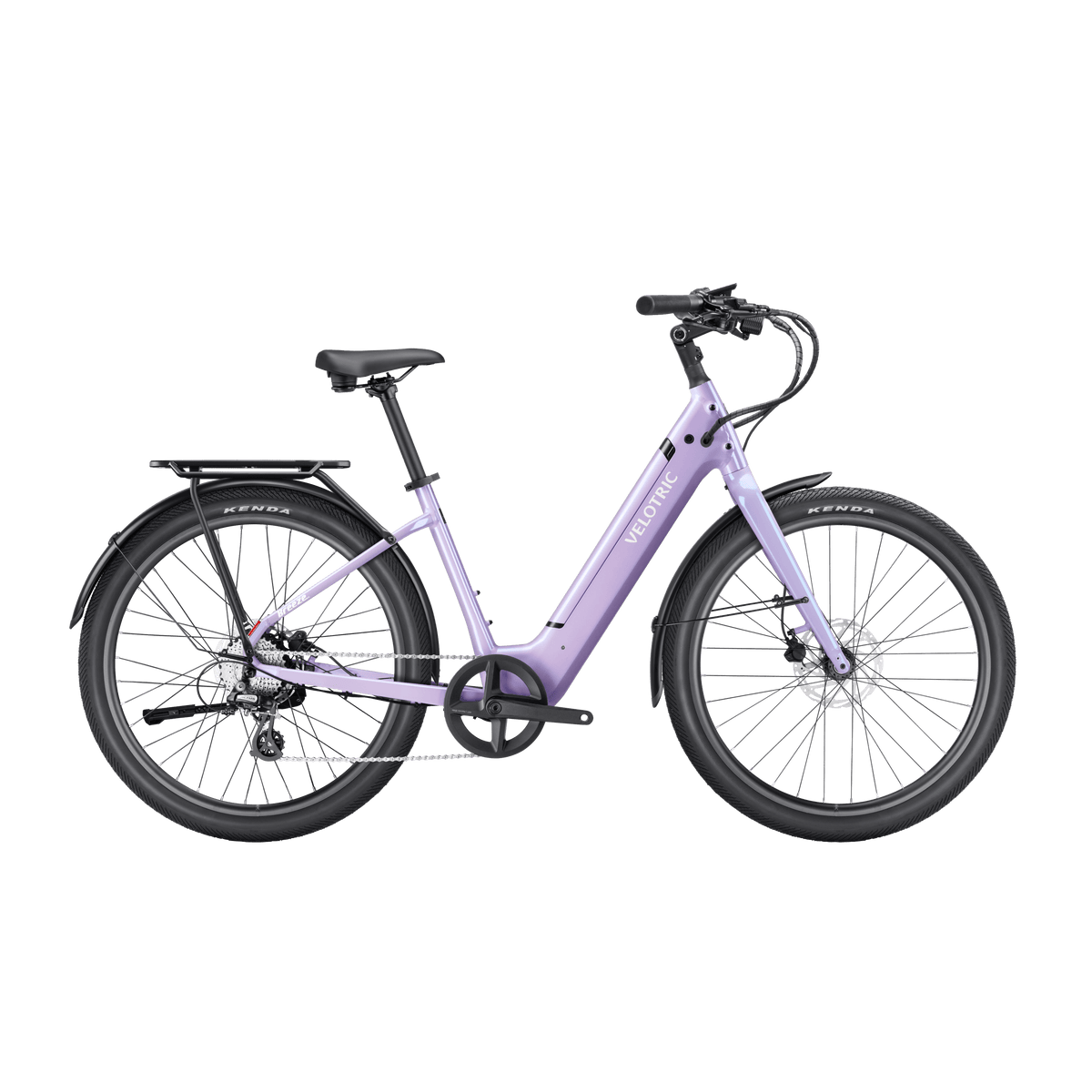 Velotric Breeze 1 electric bike in Violet Haze color, side view, against a plain background