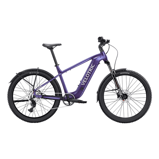 Velotric Summit 2 electric bike in Galaxy Purple color, side view, against a white background