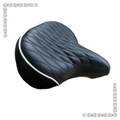 eBike White Trim Quilted Couch Seat for Ebike