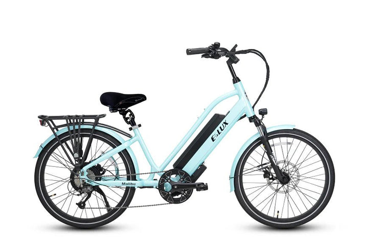 ELUX Malibu Mini 750 w Step Thru eBike 24 Street Electric Beach Cruiser eBike - Beach Cruiser eBike - eBike Super Shop