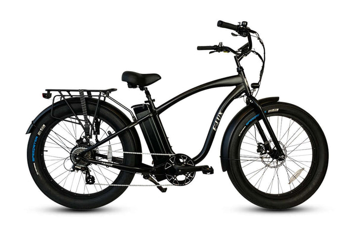 ELUX Tahoe 500 w Step Over eBike 26x3.5 Fat Fat Tire Electric Beach Cruiser eBike - Fat Tire Cruiser eBike - eBike Super Shop