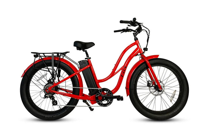 ELUX Tahoe 500 w Step Thru eBike 26x3.5 Fat Fat Tire Electric Beach Cruiser eBike - Fat Tire Cruiser eBike - eBike Super Shop