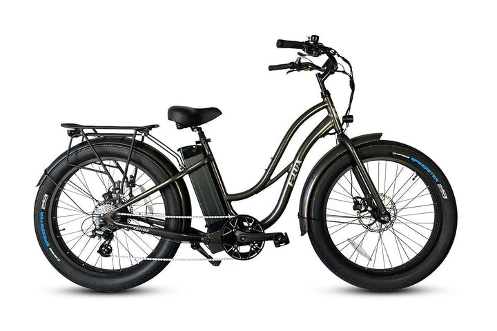 ELUX Tahoe 500 w Step Thru eBike 26x3.5 Fat Fat Tire Electric Beach Cruiser eBike - Fat Tire Cruiser eBike - eBike Super Shop