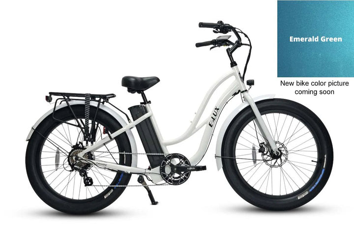 ELUX Tahoe 500 w Step Thru eBike 26x3.5 Fat Fat Tire Electric Beach Cruiser eBike - Fat Tire Cruiser eBike - eBike Super Shop