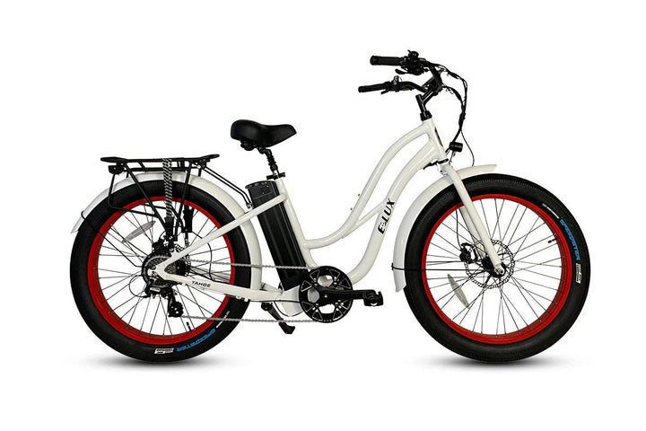 ELUX Tahoe 500 w Step Thru eBike 26x3.5 Fat Fat Tire Electric Beach Cruiser eBike - Fat Tire Cruiser eBike - eBike Super Shop