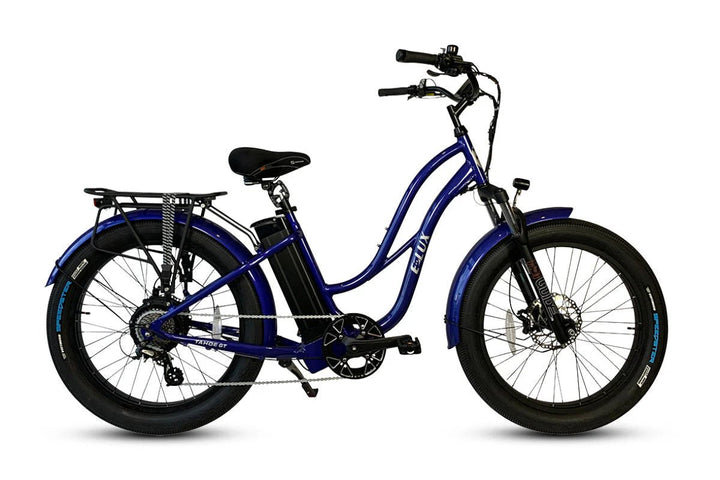 ELUX Tahoe GT 750 w Step Thru eBike 26x3.5 Fat Fat Tire Electric Beach Cruiser eBike - Fat Tire Cruiser eBike - eBike Super Shop