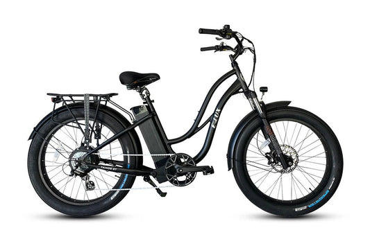 ELUX Tahoe GT 750 w Step Thru eBike 26x3.5 Fat Fat Tire Electric Beach Cruiser eBike - Fat Tire Cruiser eBike - eBike Super Shop