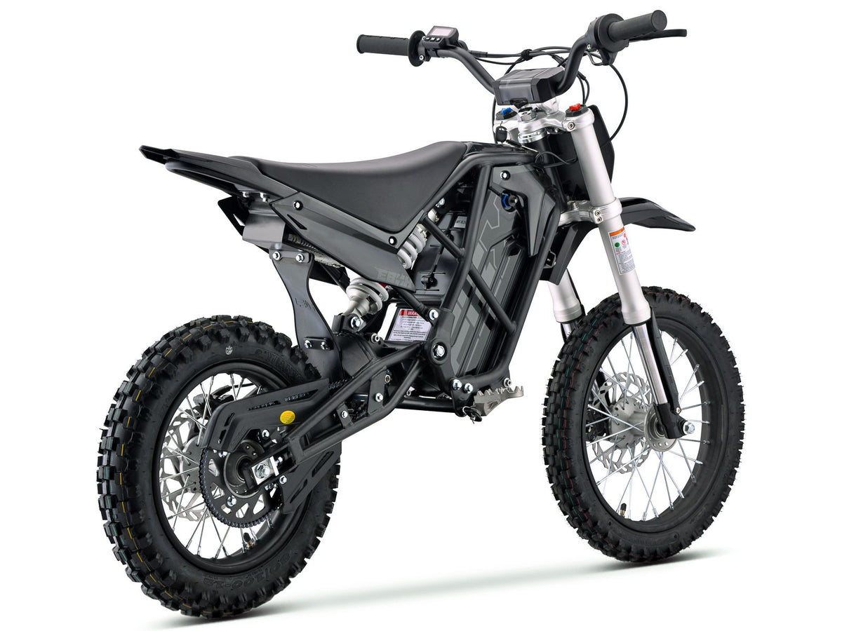 Black eMOTO Ebox V3 60 electric bike, side view, against a plain background