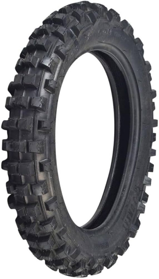 eMOTO Tire 12-inch, size 80/100-12, product image showing tread pattern and sidewall branding