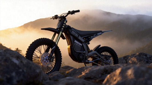 Black eMOTO Tork Pro Sport electric bike, side view, on a white background