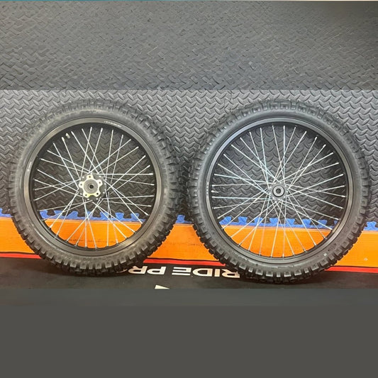 eMoto Wheel Set Shinko 244 Dual Sport 19"/19" Front & Rear Wheel & Tire Set for Moto Bikes *Does not include rotor or sprocket* - Wheel & Tire Set - EBIKE|2373 eBike Super Shop