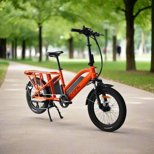 EUNORAU G30 Cargo 500w Step Thru eBike 20x3 Fat Electric Cargo eBike - Cargo eBike - EUNOR|CARGO|YELLO14AH|0361 eBike Super Shop