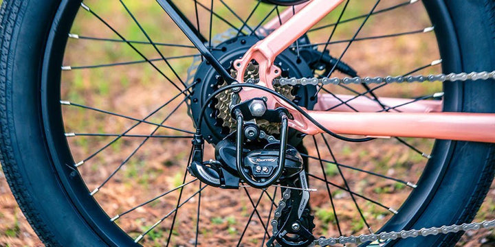 EUNORAU Meta 2024 500w Step Thru eBike 24x3 Fat Fat Tire Electric Beach Cruiser eBike - Fat Tire eBike - EUNOR|FATT|RED|0379 eBike Super Shop