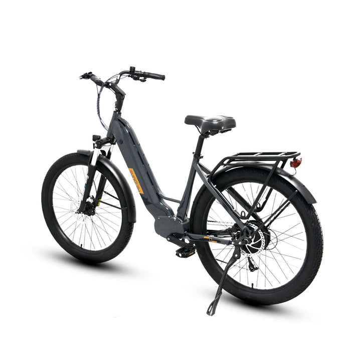 EUNORAU Meta275 500w Step Thru eBike 27.5x2.6 Road Electric Beach Cruiser eBike - Beach Cruiser eBike - EUNOR|BEACH|WHITE|0370 eBike Super Shop