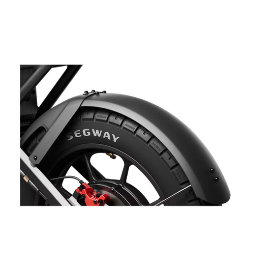 Black plastic fender set for Segway Xyber Air electric bike, displayed on a white background.