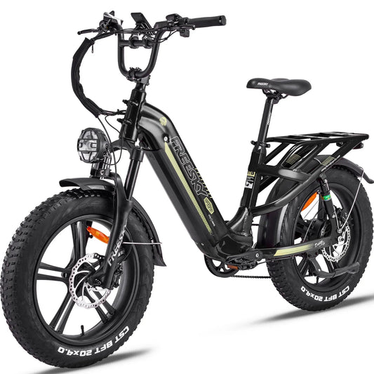 FREESKY Rocky 750 w Step Thru Ebike 20x4 Fat Electric Cargo eBike - Cargo eBike - eBike Super Shop