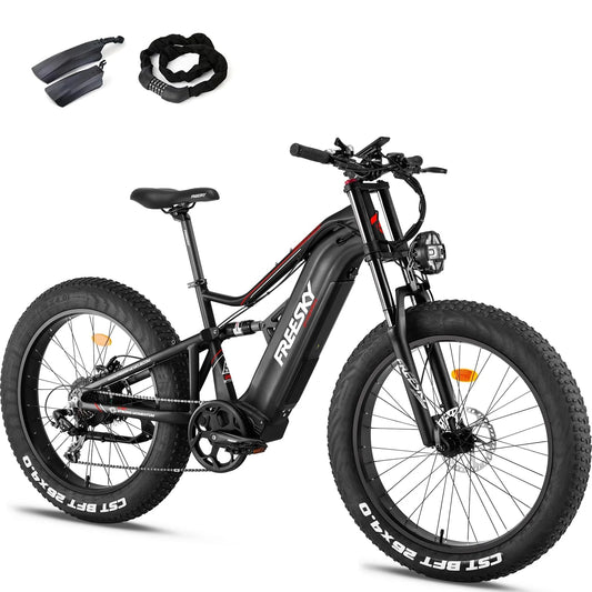 FREESKY Swifthorse X - 6e 1000 w Mountain Ebike 4 Fat Tire Electric Fat Tire Mountain eBike - Mountain eBike - FREES|MOUNT|BLACK|0095 eBike Super Shop
