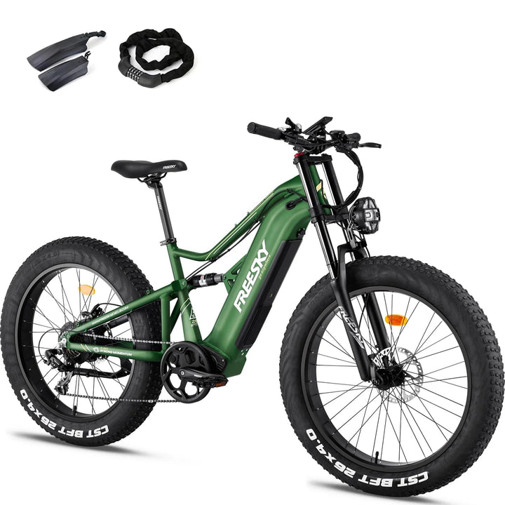 FREESKY Swifthorse X - 6e 1000 w Mountain Ebike 4 Fat Tire Electric Fat Tire Mountain eBike - Mountain eBike - FREES|MOUNT|GREEN|0096 eBike Super Shop