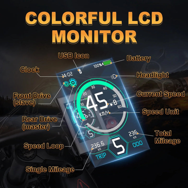 FREESKY Warrior M - 530 1000 w Mountain Ebike 4 Fat Tire Electric Fat Tire Mountain eBike - Mountain eBike - FREES|MOUNT|GREEN|0108 eBike Super Shop