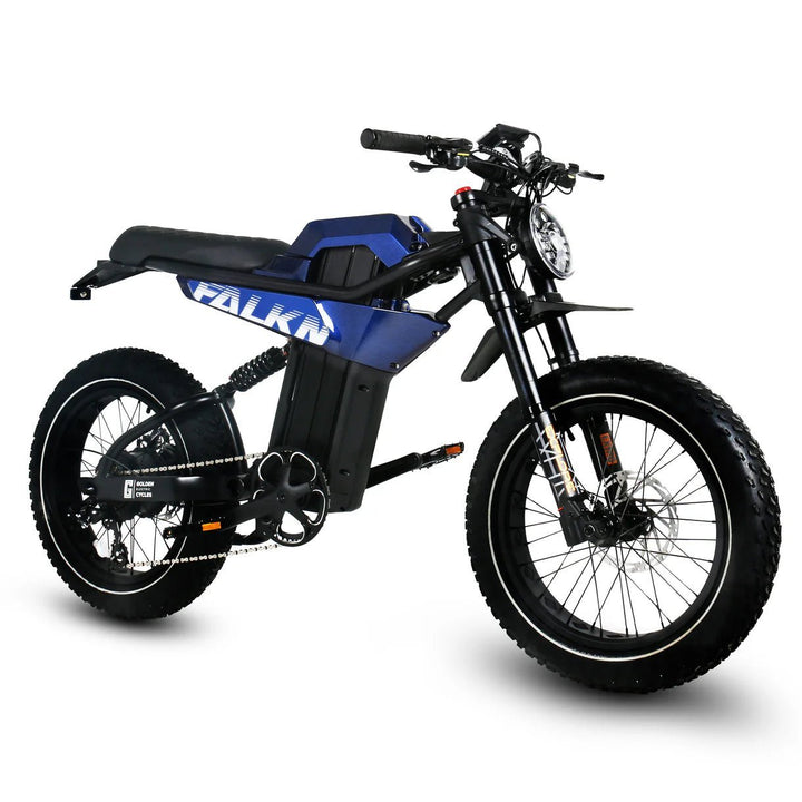 GOLDEN CYCLE Falkn 750w Moto eBike 20x4 Fat Electric e - Moto Style eBike - Moto Style eBike - GOLDE|MOTO|BLUE|0315 eBike Super Shop