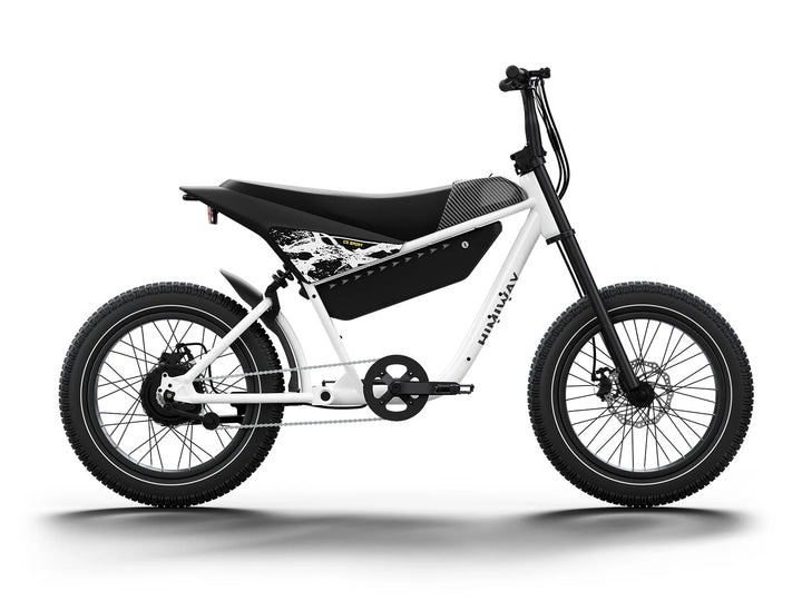 HIMIWAY C5 Sport 750 w Step Over Ebike 20x4 Fat Electric e - Moto Style eBike - Moto Style eBike - HIMIW|MOTO|WHITE|0755 eBike Super Shop