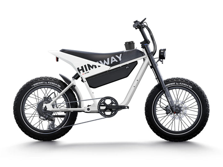 HIMIWAY C5 Ultra 750 w Step Over Ebike 20x4 Fat Electric e - Moto Style eBike - Moto Style eBike - HIMIW|MOTO|WHITE|0746 eBike Super Shop