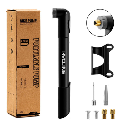 Hycline Mini Hand Pump - 120 PSI - Bicycle Pumps - SHP-PUMP_P100_BLK eBike Super Shop