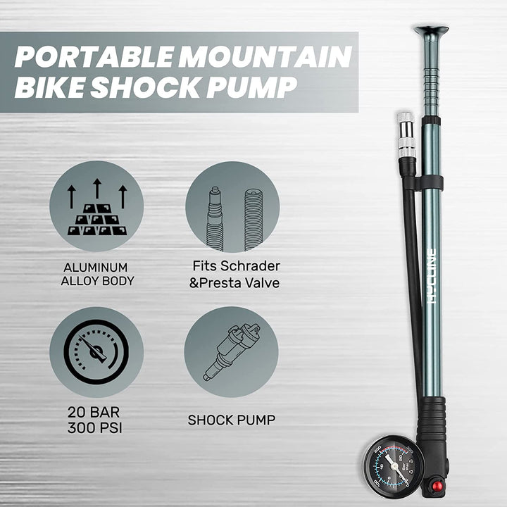 Hycline Shock Absorber pump 300 PSI - Bicycle Pumps - SHP - Shockpump - TT eBike Super Shop