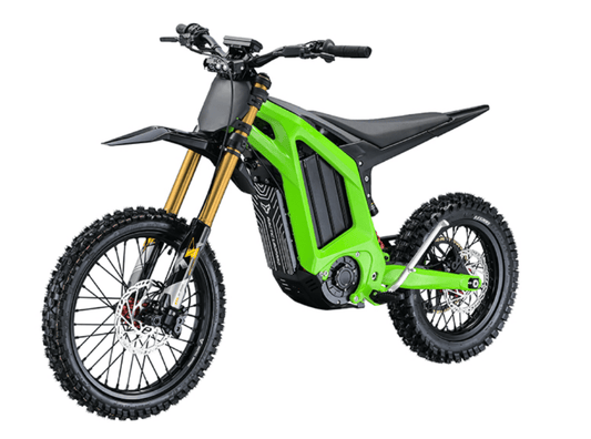eMOTO Arctic Leopard Spirit Leopard XF Pro electric bike in green, shown in its box