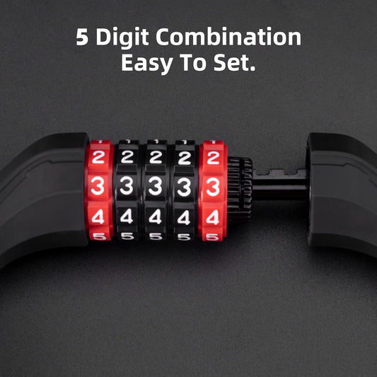 5-Digit Bike Lock Cable 70 Inch Combination Lock (5.9ft)