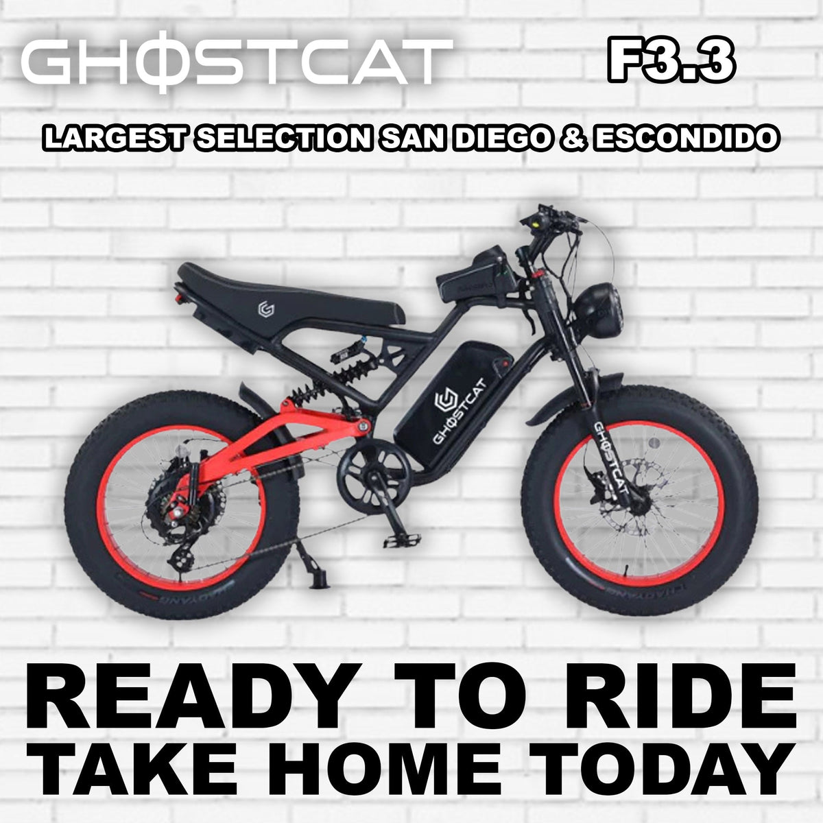 Ghostcat F3.3 electric moto bike in White
