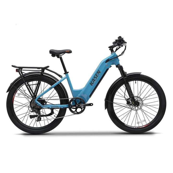 KASEN City 2.0 500 w Step Thru Ebike 27.5X2.4 Urban Electric Urban eBike - Urban eBike - KASEN|URBAN|BLUE15AH|0239 eBike Super Shop