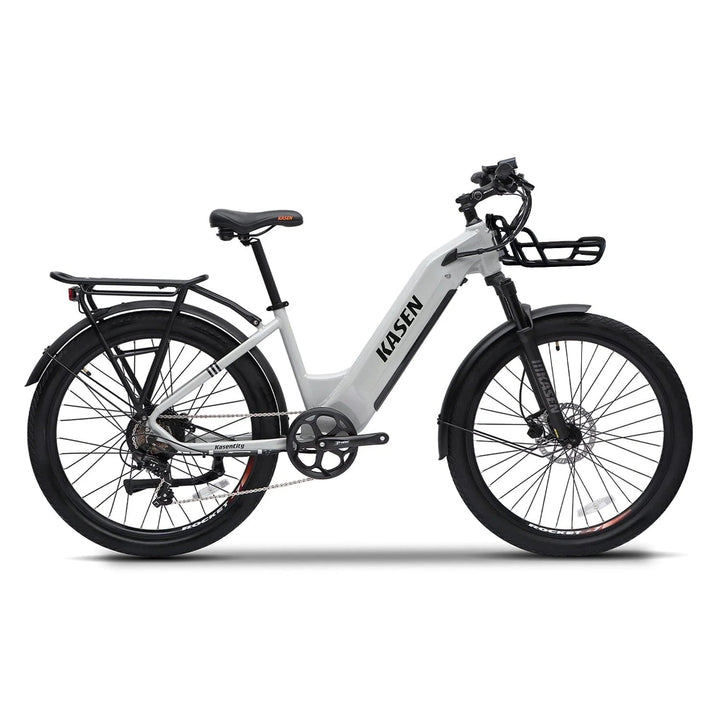 KASEN City 2.0 500 w Step Thru Ebike 27.5X2.4 Urban Electric Urban eBike - Urban eBike - KASEN|URBAN|GREY15AH|0233 eBike Super Shop